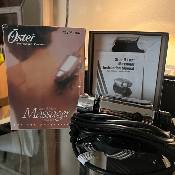 Oster Stim-U-Lax Chrome Housing Rubber Hand Pad Massager #76103-100 - used twice - Picture 9 of 9